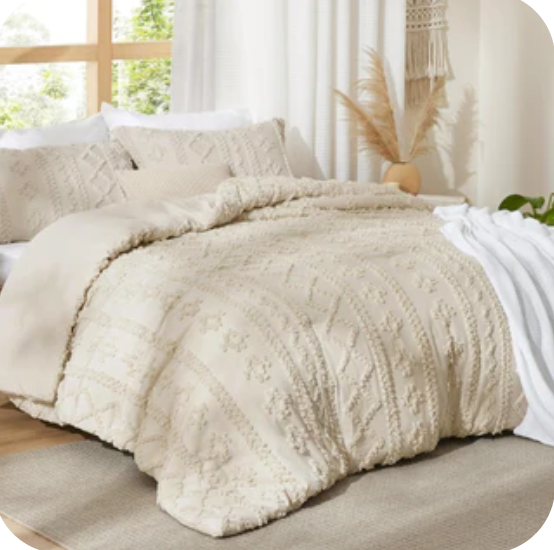 Bohobed Deluxe Tufted Embroidery Conforter Set