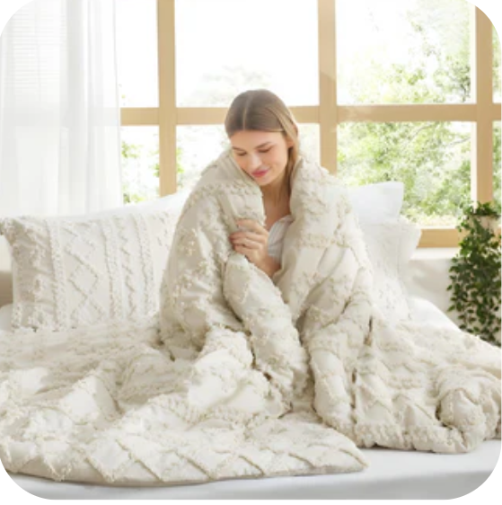 Bohobed Deluxe Tufted Embroidery Conforter Set