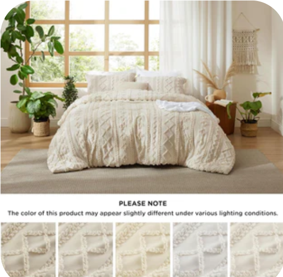 Bohobed Deluxe Tufted Embroidery Conforter Set